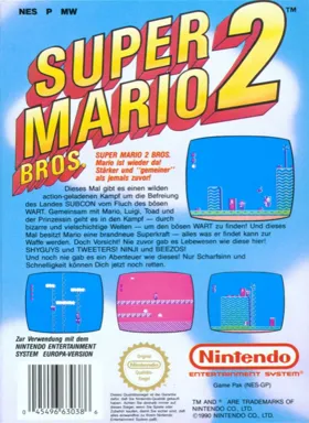 Super Mario Bros. 2 (USA) (Rev 1) (Virtual Console) box cover back